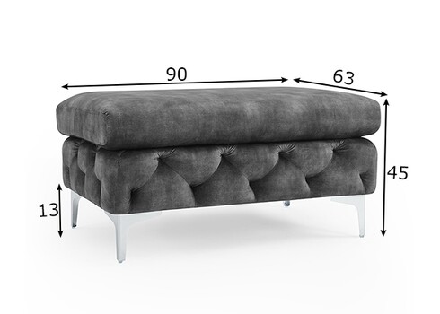 Tumba MODERN BAROQUE tumehall, 90x63xH45 cm