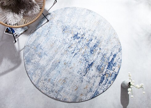 Vaip MODERN ART sinine / beež, D150 cm