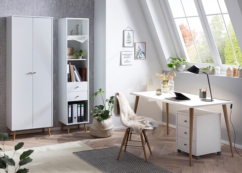 Kontoririiul JONTE valge, 40x39xH194 cm