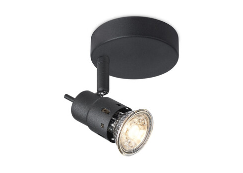 Kohtvalgusti CILINDRO must, D14xH9,5 cm, LED