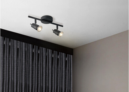 Kohtvalgusti CILINDRO must, 32xH15,5 cm, LED