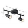 Kohtvalgusti CILINDRO must, 32xH15,5 cm, LED