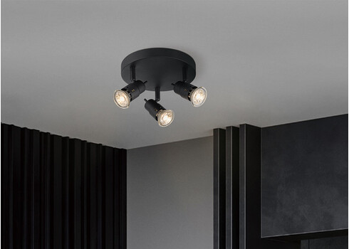 Kohtvalgusti CILINDRO must, D19xH14 cm, LED