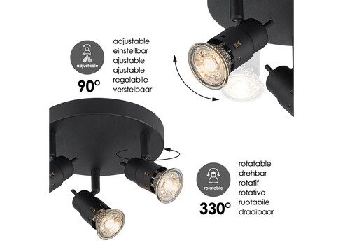 Kohtvalgusti CILINDRO must, D19xH14 cm, LED
