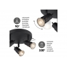 Kohtvalgusti CILINDRO must, D19xH14 cm, LED