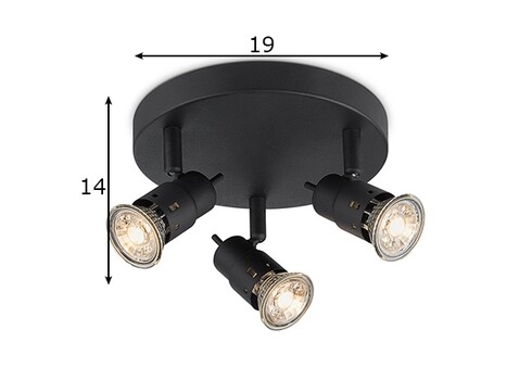 Kohtvalgusti CILINDRO must, D19xH14 cm, LED