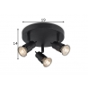 Kohtvalgusti CILINDRO must, D19xH14 cm, LED