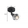 Kohtvalgusti VAYA must, D9xH16,5 cm, LED