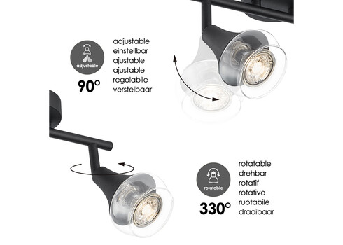 Kohtvalgusti VAYA hall, 26xH19 cm, LED