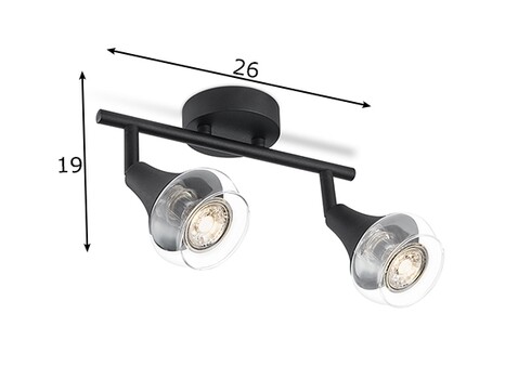 Kohtvalgusti VAYA hall, 26xH19 cm, LED