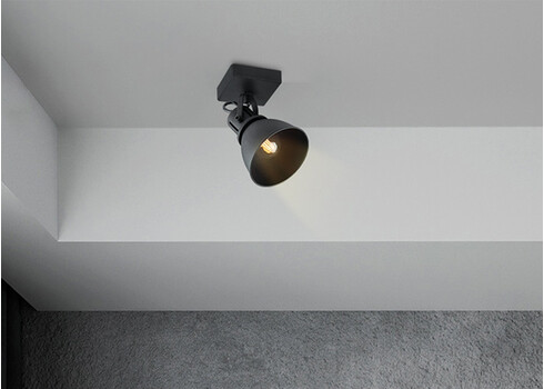 Kohtvalgusti FAMA must, 9,5x9,5xH21 cm, LED