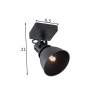Kohtvalgusti FAMA must, 9,5x9,5xH21 cm, LED