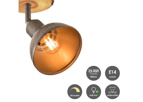 Kohtvalgusti DENVER antiikvask, D10,5xH21 cm, LED