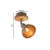 Kohtvalgusti DENVER antiikvask, D10,5xH21 cm, LED