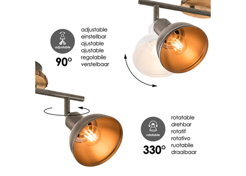 Kohtvalgusti DENVER antiikvask, 33xH24 cm, LED