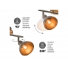 Kohtvalgusti DENVER antiikvask, 33xH24 cm, LED