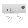 Kohtvalgusti DENVER antiikvask, 33xH24 cm, LED