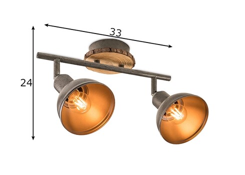 Kohtvalgusti DENVER antiikvask, 33xH24 cm, LED