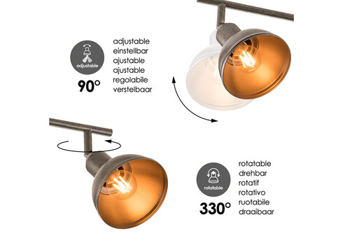 Kohtvalgusti DENVER antiikvask, 58xH24 cm, LED