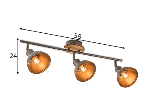 Kohtvalgusti DENVER antiikvask, 58xH24 cm, LED