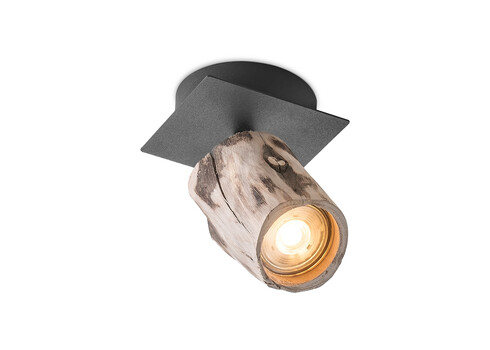 Kohtvalgusti WOOD puit / must, D10xH14,5 cm, LED