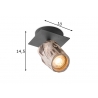 Kohtvalgusti WOOD puit / must, D10xH14,5 cm, LED