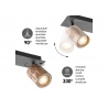 Kohtvalgusti WOOD puit / must, 45,5xH14,5 cm, LED
