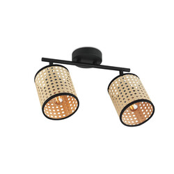 Kohtvalgusti RATAN beež / must, 30xH22,5 cm, LED