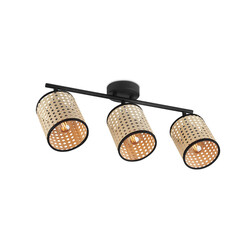 Kohtvalgusti RATAN beež / must, 48xH22,5 cm, LED