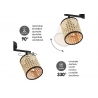 Kohtvalgusti RATAN beež / must, 48xH22,5 cm, LED