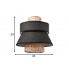 Lambivari CANE beež / must, D30xH29 cm