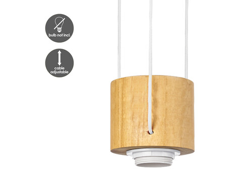 Rippvalgusti TRIPE pruun / valge, D15xH135,5 cm, E27