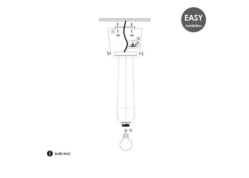 Rippvalgusti TRIPE pruun / valge, D15xH135,5 cm, E27