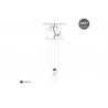Rippvalgusti TRIPE pruun / valge, D15xH135,5 cm, E27