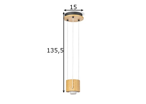 Rippvalgusti TRIPE pruun / valge, D15xH135,5 cm, E27