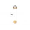 Rippvalgusti TRIPE pruun / valge, D15xH135,5 cm, E27