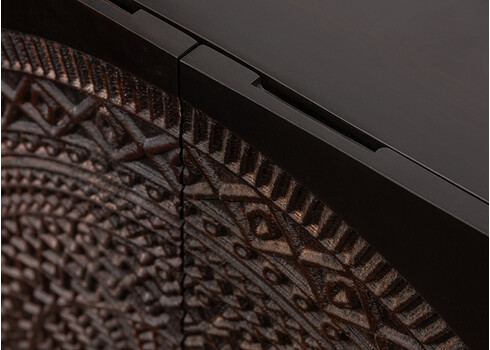 Kapp MANDALA must / kuldne, 100x45xH120 cm