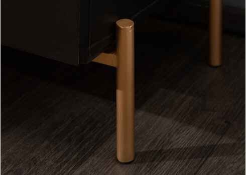 Kapp MANDALA must / kuldne, 100x45xH120 cm