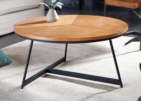 Diivanilaud ELEGANCE tamm / must, D80xH42 cm