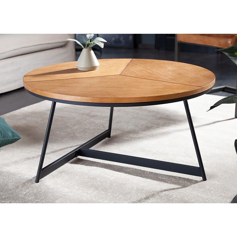 Diivanilaud ELEGANCE tamm / must, D80xH42 cm