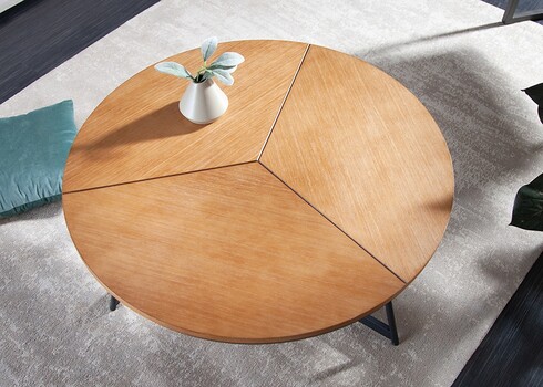 Diivanilaud ELEGANCE tamm / must, D80xH42 cm