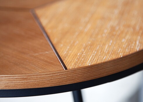 Diivanilaud ELEGANCE tamm / must, D80xH42 cm