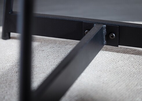 Diivanilaud ELEGANCE tamm / must, D80xH42 cm