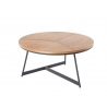 Diivanilaud ELEGANCE tamm / must, D80xH42 cm
