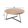 Diivanilaud ELEGANCE tamm / must, D80xH42 cm