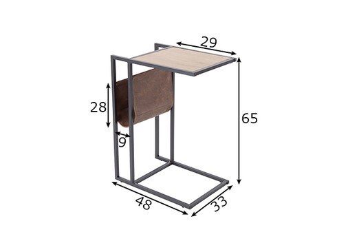 Abilaud LOFT tamm / must, 33x48xH65 cm