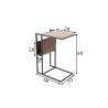 Abilaud LOFT tamm / must, 33x48xH65 cm