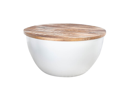 Diivanilaud INDUSTRIAL STORAGE valge / mango, D70xH33 cm