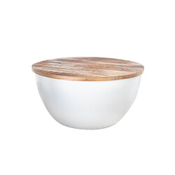 Diivanilaud INDUSTRIAL STORAGE valge / mango, D70xH33 cm