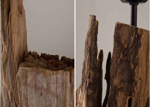 Põrandavalgusti Barracuda puit / must, 55x55xH177 cm, E27